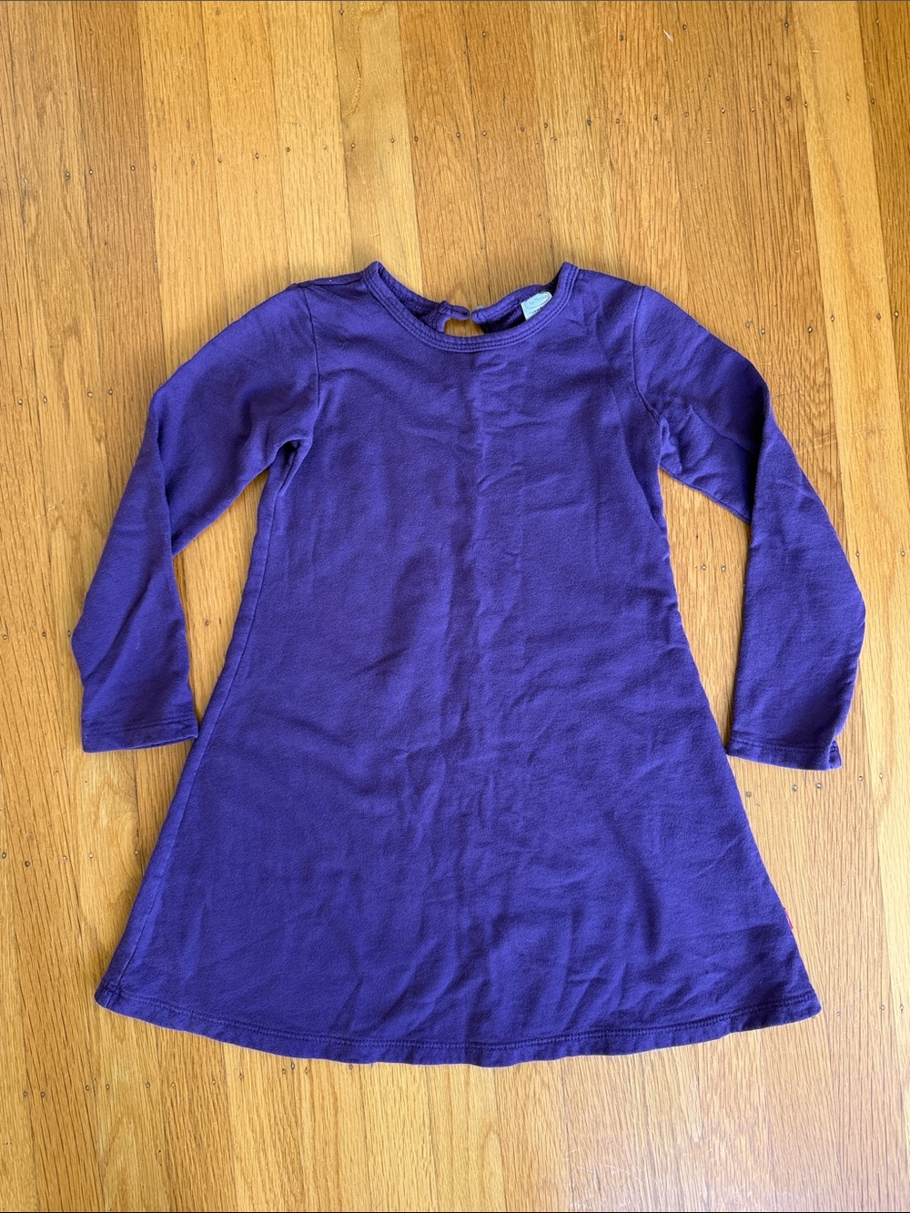 City Threads Purple Long Sleeve A-Line Girls Dress size 6 made in USA